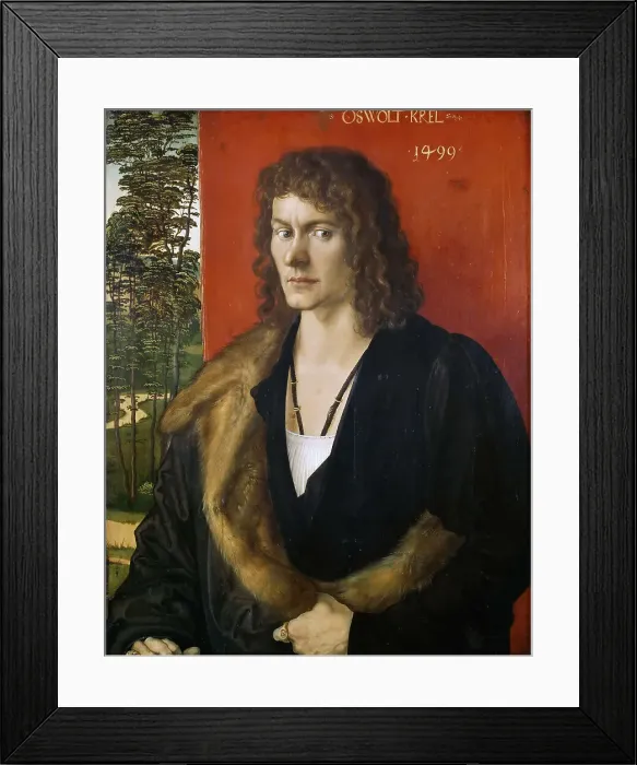 Framed Print : Portrait of Oswolt Krel, 1499. Creator: Dürer, Albrecht (1471-1528) Framed Print : Portrait of Oswolt Krel, 1499. Creator: Dürer, Albrecht (1471-1528)