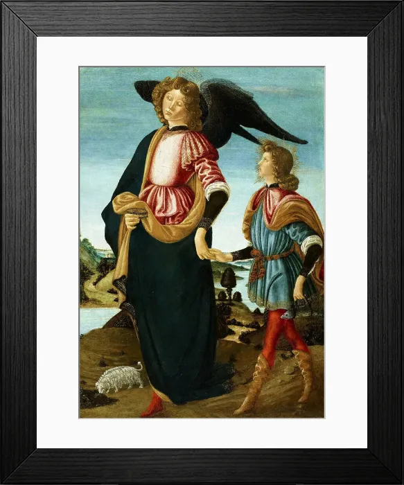 Framed Print : Tobias and the Angel, 1475-1480. Creator: Botticini, Francesco (1446-1497) Framed Print : Tobias and the Angel, 1475-1480. Creator: Botticini, Francesco (1446-1497)