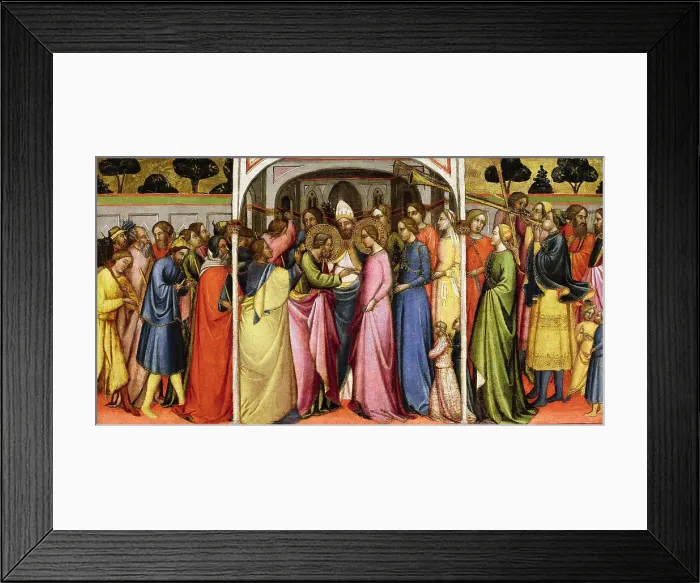 Framed Print : The Marriage of the Virgin, ca 1400. Creator: Tommaso del Mazza (Maestro di Santa Verdiana) (active 1377-1392) Framed Print : The Marriage of the Virgin, ca 1400. Creator: Tommaso del Mazza (Maestro di Santa Verdiana) (active 1377-1392)