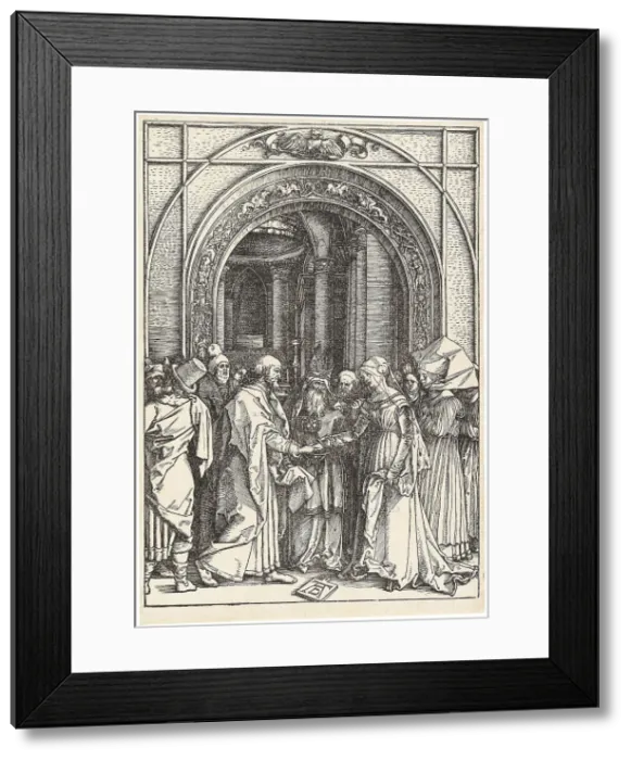 Framed Print : The Marriage of the Virgin, from The Life of the Virgin, c. 1504. Creator: Dürer, Albrecht (1471-1528) Framed Print : The Marriage of the Virgin, from The Life of the Virgin, c. 1504. Creator: Dürer, Albrecht (1471-1528)