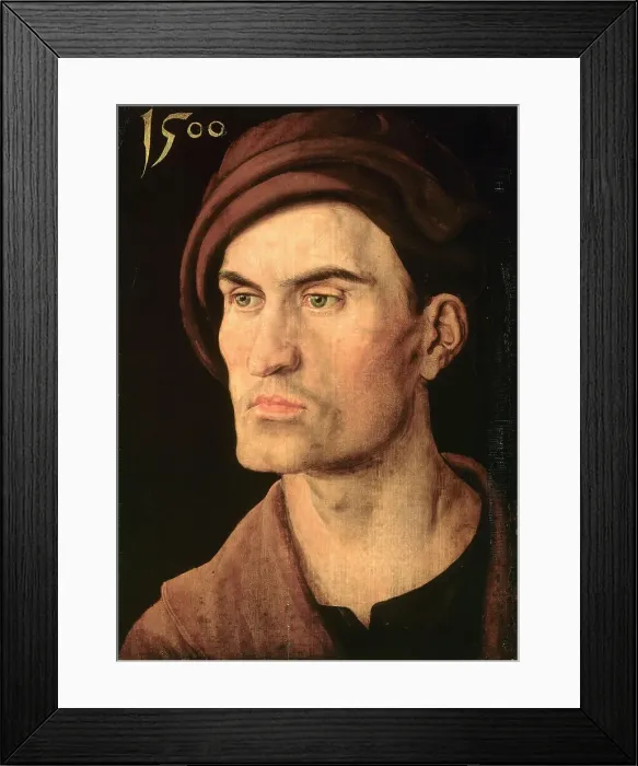 Framed Print : Portrait of a Young Man, 1500. Creator: Dürer, Albrecht (1471-1528) Framed Print : Portrait of a Young Man, 1500. Creator: Dürer, Albrecht (1471-1528)