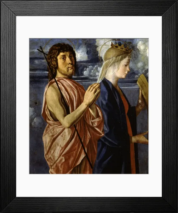 Framed Print : Saint John the Baptist and Saint Catherine of Alexandria (From the Cornalba Polyptych), c. 1496. Creator: Caselli, Cristoforo (ca 1460-1521) Framed Print : Saint John the Baptist and Saint Catherine of Alexandria (From the Cornalba Polyptych), c. 1496. Creator: Caselli, Cristoforo (ca 1460-1521)