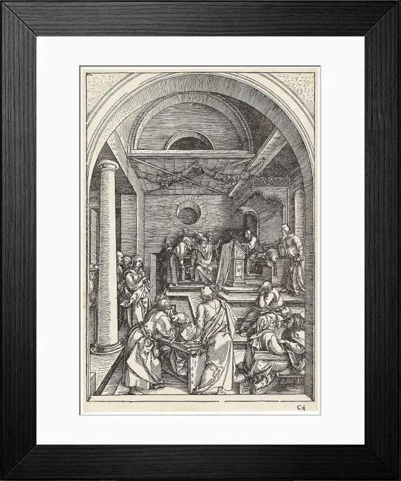 Framed Print : Christ among the Doctors, from The Life of the Virgin, ca 1503. Creator: Dürer, Albrecht (1471-1528) Framed Print : Christ among the Doctors, from The Life of the Virgin, ca 1503. Creator: Dürer, Albrecht (1471-1528)