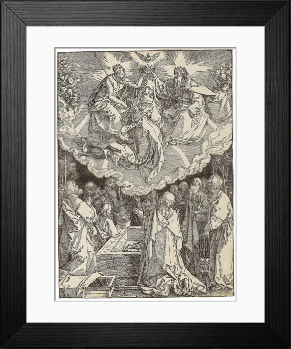 Framed Print : The Assumption of the Blessed Virgin Mary, from The Life of the Virgin, 1510. Creator: Dürer, Albrecht (1471-1528) Framed Print : The Assumption of the Blessed Virgin Mary, from The Life of the Virgin, 1510. Creator: Dürer, Albrecht (1471-1528)