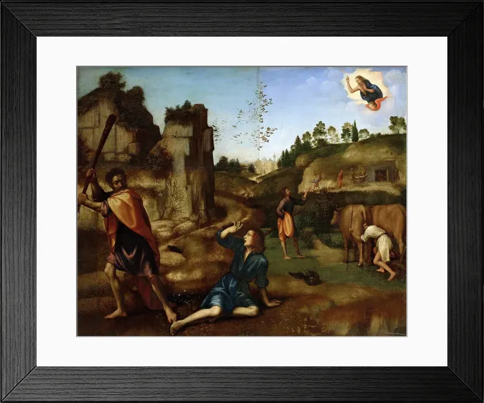 Framed Print : Cain slaying Abel, 1510-1515. Creator: Albertinelli, Mariotto (1474-1515) Framed Print : Cain slaying Abel, 1510-1515. Creator: Albertinelli, Mariotto (1474-1515)