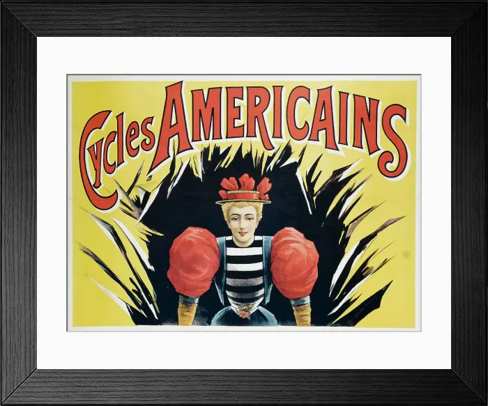 Framed Print : Cycles Americains, 1894. Creator: Clouet, Emile (active ca 1880-1900) Framed Print : Cycles Americains, 1894. Creator: Clouet, Emile (active ca 1880-1900)