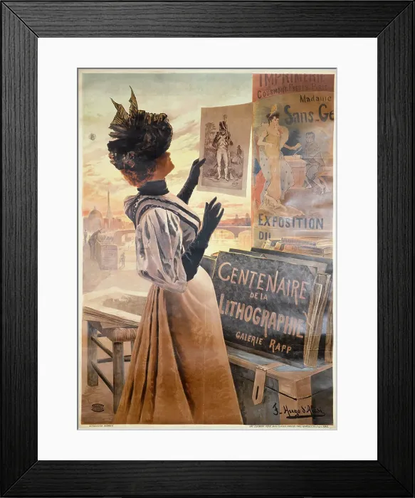Framed Print : Centenaire de la Lithographie, Galerie Rapp, 1895. Creator: D'Alesi, Hugo (1849-1906) Framed Print : Centenaire de la Lithographie, Galerie Rapp, 1895. Creator: D'Alesi, Hugo (1849-1906)