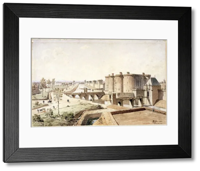 Framed Print : The Bastille in 1420. Creator: Hoffbauer, Feodor (Fédor) (1839-1922) Framed Print : The Bastille in 1420. Creator: Hoffbauer, Feodor (Fédor) (1839-1922)