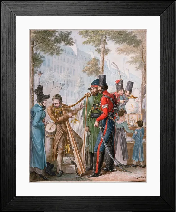 Framed Print : Occupation russe à Paris (Russian Cossacks in Paris, 1814), 1814-1817. Creator: Opiz, Georg Emanuel (1775-1841) Framed Print : Occupation russe à Paris (Russian Cossacks in Paris, 1814), 1814-1817. Creator: Opiz, Georg Emanuel (1775-1841)