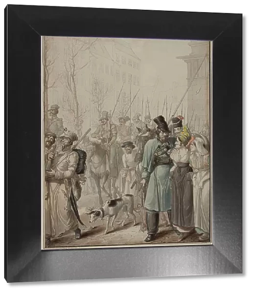 Occupation russe à Paris (Russian Cossacks in Paris, 1814), 1814-1817. Creator: Opiz, Georg Emanuel (1775-1841)