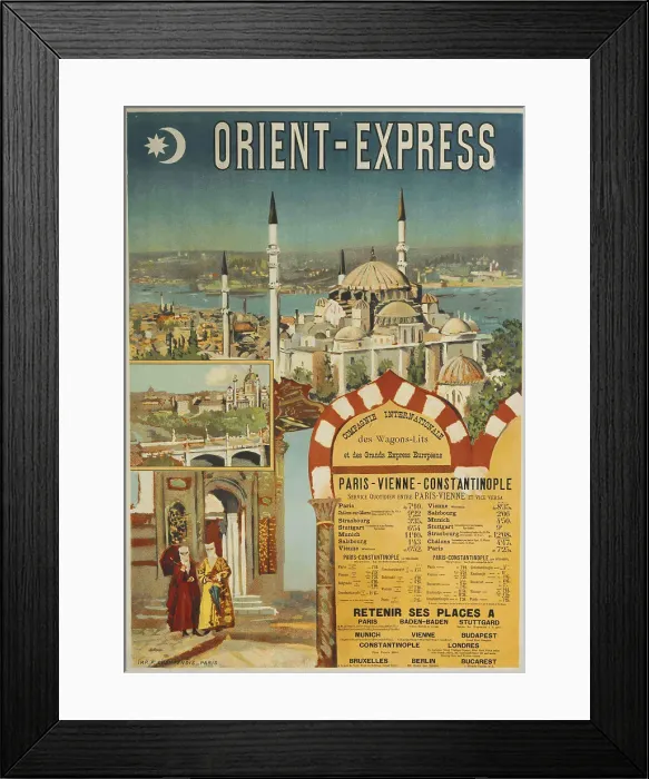 Framed Print : Poster advertising the Orient Express, 1891. Creator: Ochoa y Madrazo, Rafael de (1858-1935) Framed Print : Poster advertising the Orient Express, 1891. Creator: Ochoa y Madrazo, Rafael de (1858-1935)