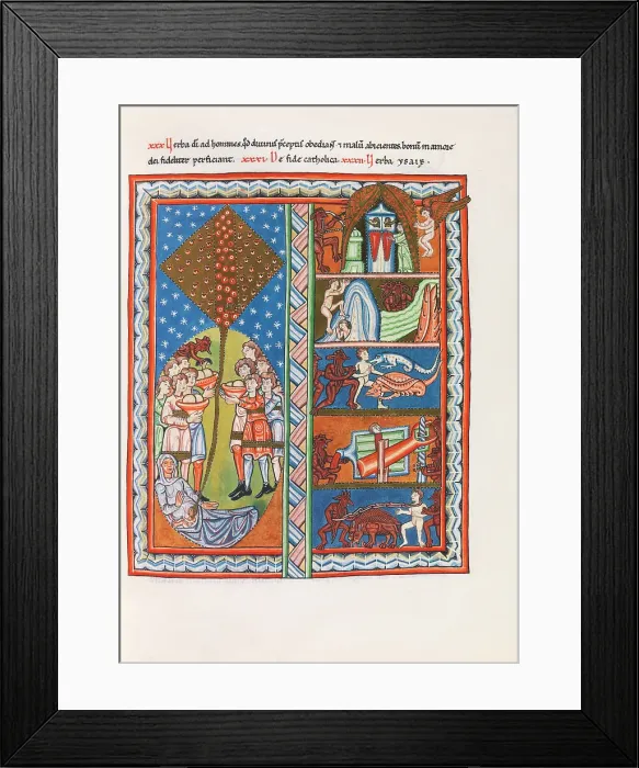 Framed Print : Miniature from Liber Scivias by Hildegard of Bingen, ca 1155. Creator: Anonymous Framed Print : Miniature from Liber Scivias by Hildegard of Bingen, ca 1155. Creator: Anonymous