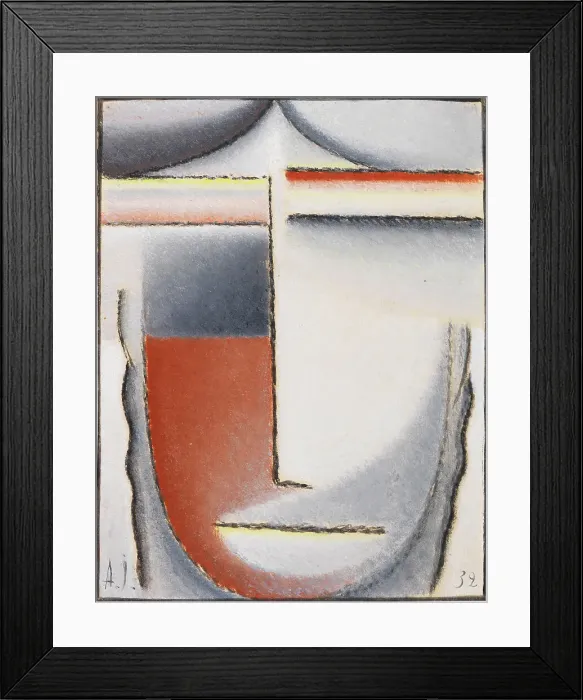 Framed Print : Winter mood (Abstract head), 1932. Creator: Javlensky, Alexei, von (1864-1941) Framed Print : Winter mood (Abstract head), 1932. Creator: Javlensky, Alexei, von (1864-1941)