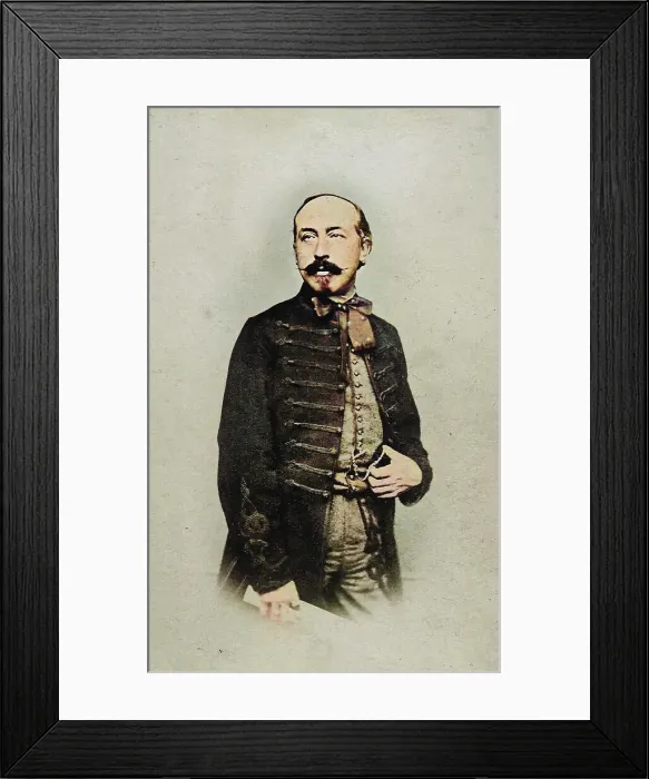 Framed Print : Portrait of the composer Béla Kéler (1820-1882), 1865. Creator: Photo studio Ottilie Wigand, Wiesbaden
