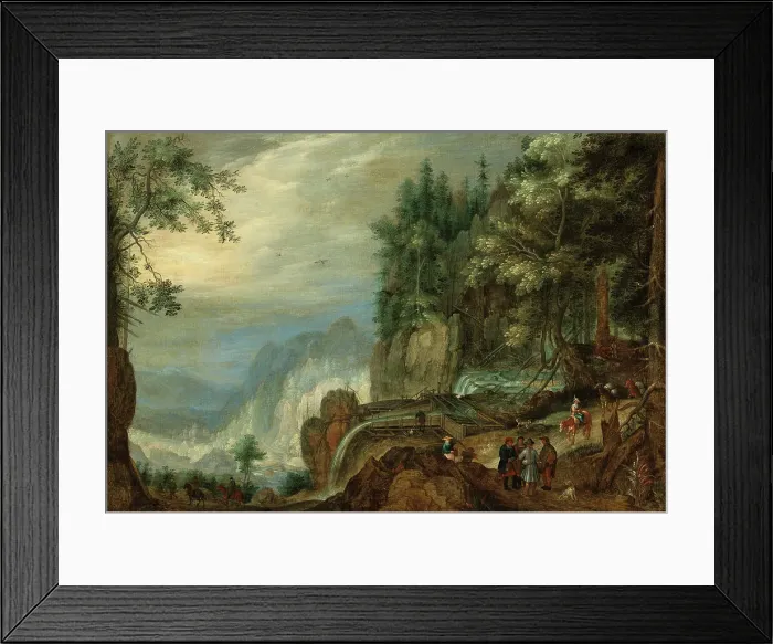 Framed Print : An ore-washing plant in the mountains, Early 17th cen. Creator: Savery, Roelant (1576-1639) Framed Print : An ore-washing plant in the mountains, Early 17th cen. Creator: Savery, Roelant (1576-1639)