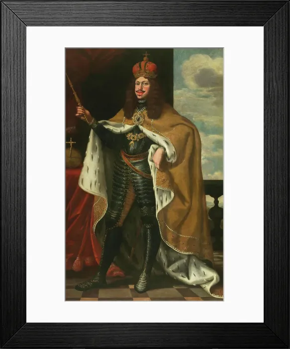 Framed Print : Portrait of Emperor Leopold I (1640-1705), c. 1660. Creator: Anonymous