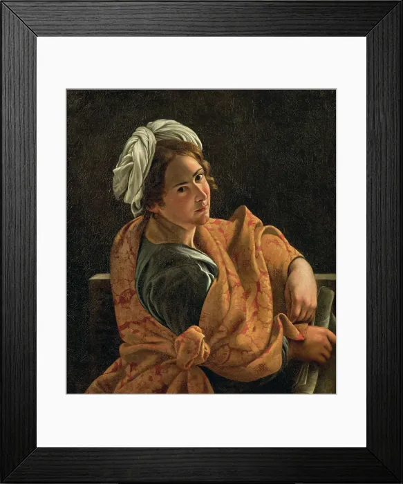 Framed Print : Portrait of a Young Woman as Sibyl. Creator: Gentileschi, Orazio (1563-1638) Framed Print : Portrait of a Young Woman as Sibyl. Creator: Gentileschi, Orazio (1563-1638)