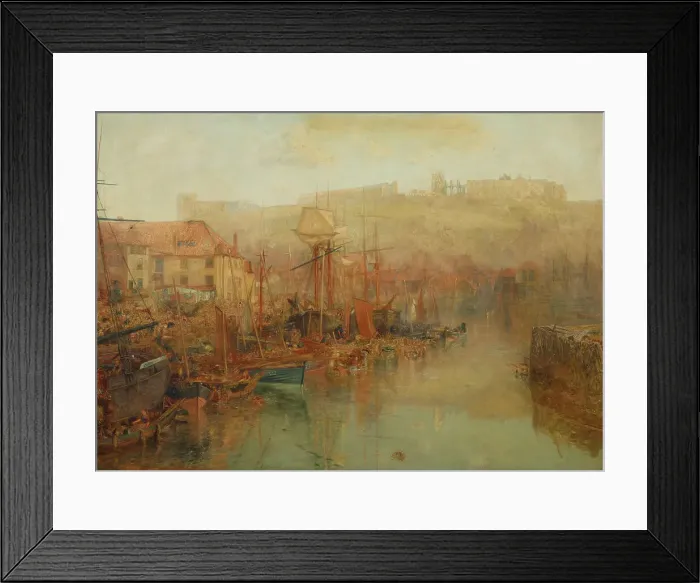 Framed Print : Whitby harbor in the morning. Creator: Hunt, Alfred William (1830-1896) Framed Print : Whitby harbor in the morning. Creator: Hunt, Alfred William (1830-1896)