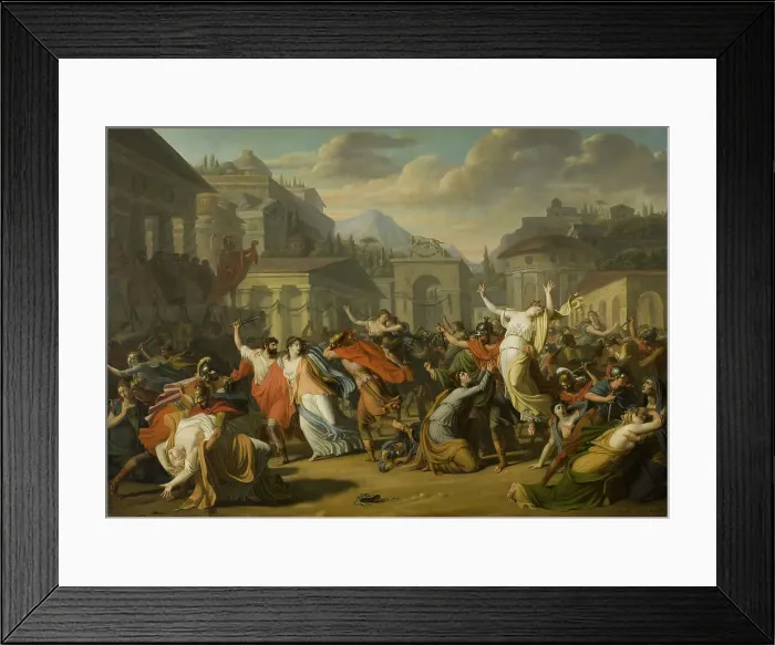 Framed Print : The Rape of the Sabine Women. Creator: Courteille, Nicolas, de (1768-after 1830) Framed Print : The Rape of the Sabine Women. Creator: Courteille, Nicolas, de (1768-after 1830)