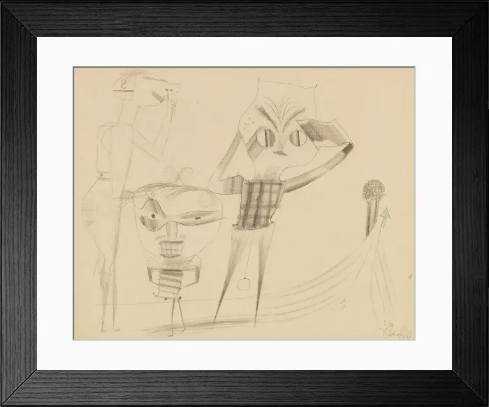 Framed Print : Vulgar comedy, 1922. Creator: Klee, Paul (1879-1940) Framed Print : Vulgar comedy, 1922. Creator: Klee, Paul (1879-1940)