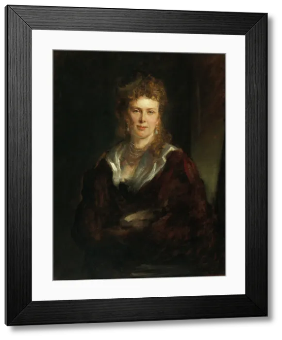 Framed Print : Portrait of Countess Elisabeth zu Sayn-Wittgenstein-Sayn (1845-1883), 1872. Creator: Lenbach, Franz, von (1836-1904) Framed Print : Portrait of Countess Elisabeth zu Sayn-Wittgenstein-Sayn (1845-1883), 1872. Creator: Lenbach, Franz, von (1836-1904)