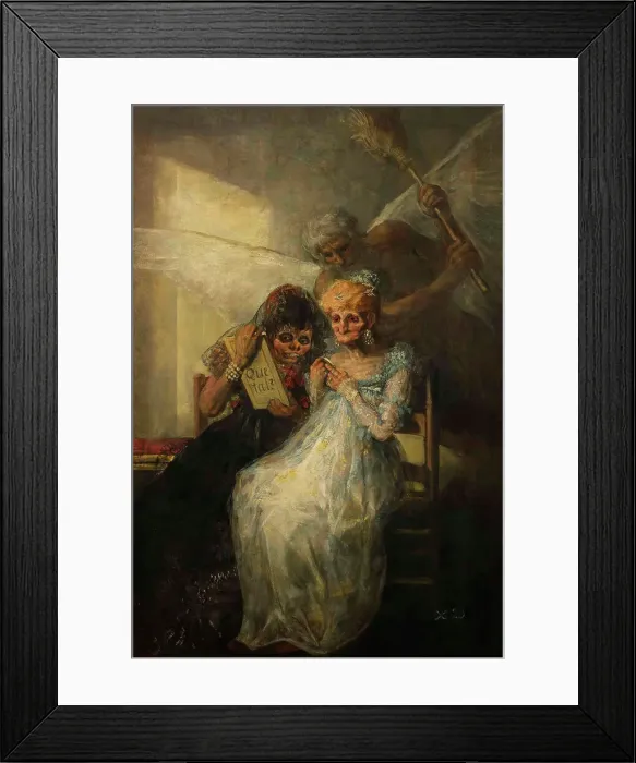 Framed Print : El Tiempo (Time and the old woman), c. 1810. Creator: Goya, Francisco, de (1746-1828) Framed Print : El Tiempo (Time and the old woman), c. 1810. Creator: Goya, Francisco, de (1746-1828)