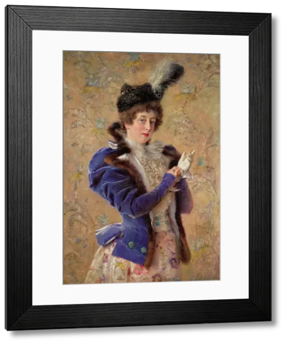 Framed Print : Portrait of the artist's wife, Maria Alexeevna Makovskaya (1869-1919). Creator: Makovsky, Konstantin Yegorovich (1839-1915) Framed Print : Portrait of the artist's wife, Maria Alexeevna Makovskaya (1869-1919). Creator: Makovsky, Konstantin Yegorovich (1839-1915)
