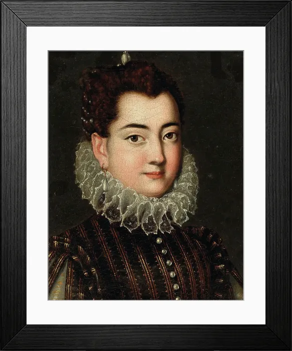 Framed Print : Portrait of Marchioness Clelia Farnese (1556-1613), Second half of the16th cen. Creator: Anonymous Framed Print : Portrait of Marchioness Clelia Farnese (1556-1613), Second half of the16th cen. Creator: Anonymous