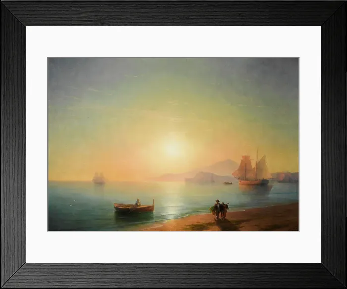Framed Print : The Bay of Naples, 1878. Creator: Aivazovsky, Ivan Konstantinovich (1817-1900) Framed Print : The Bay of Naples, 1878. Creator: Aivazovsky, Ivan Konstantinovich (1817-1900)