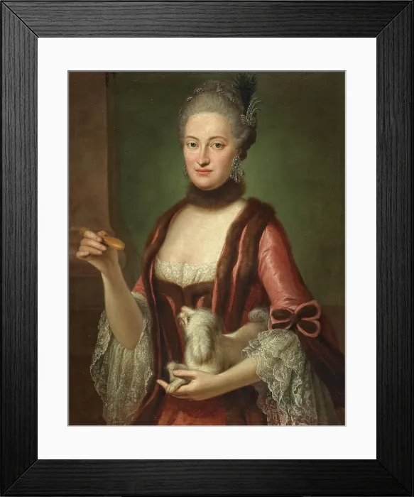 Framed Print : Maria Kunigunde of Saxony (1740-1826), Princess-Abbess of Essen and Thorn... ca 1770. Creator: Desmarées, George (1697-1776) Framed Print : Maria Kunigunde of Saxony (1740-1826), Princess-Abbess of Essen and Thorn... ca 1770. Creator: Desmarées, George (1697-1776)