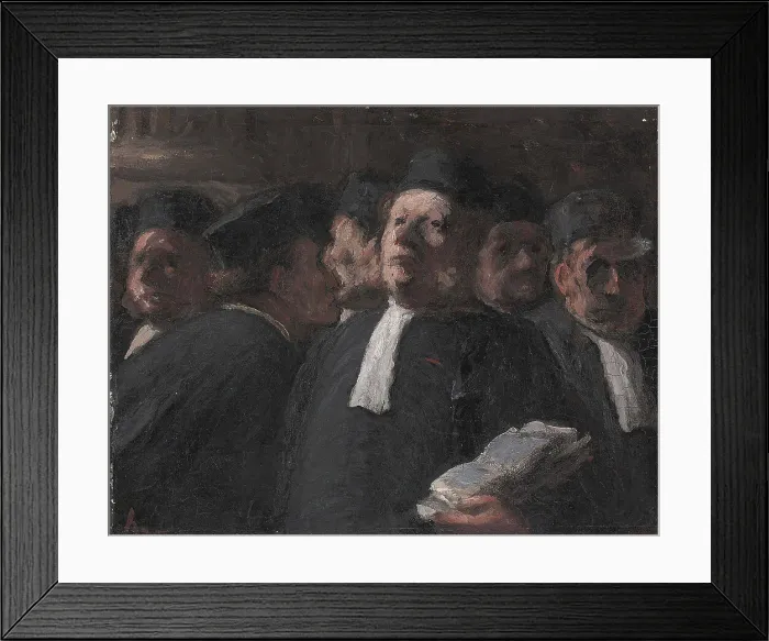 Framed Print : La salle des pas-perdus au Palais de Justice. Creator: Daumier, Honoré (1808-1879) Framed Print : La salle des pas-perdus au Palais de Justice. Creator: Daumier, Honoré (1808-1879)