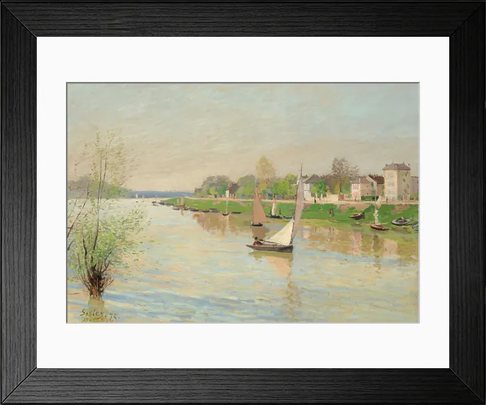 Framed Print : La Seine à Argenteuil, 1872. Creator: Sisley, Alfred (1839-1899) Framed Print : La Seine à Argenteuil, 1872. Creator: Sisley, Alfred (1839-1899)