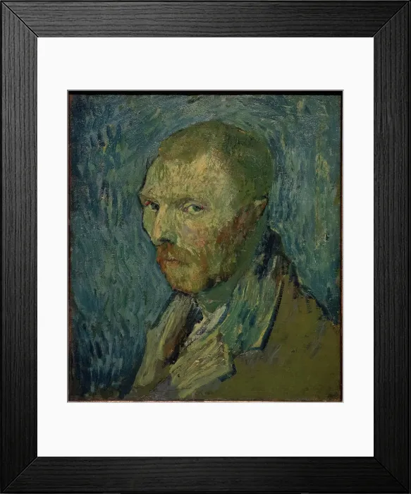 Framed Print : Self-Portrait, 1889. Creator: Gogh, Vincent, van (1853-1890) Framed Print : Self-Portrait, 1889. Creator: Gogh, Vincent, van (1853-1890)