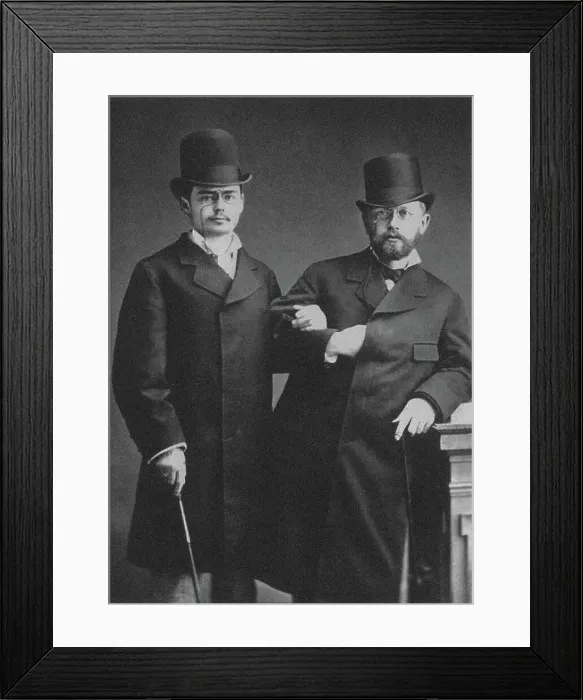 Framed Print : Iosif Kotek and Pyotr Ilyich Tchaikovsky, 1877. Creator: Anonymous