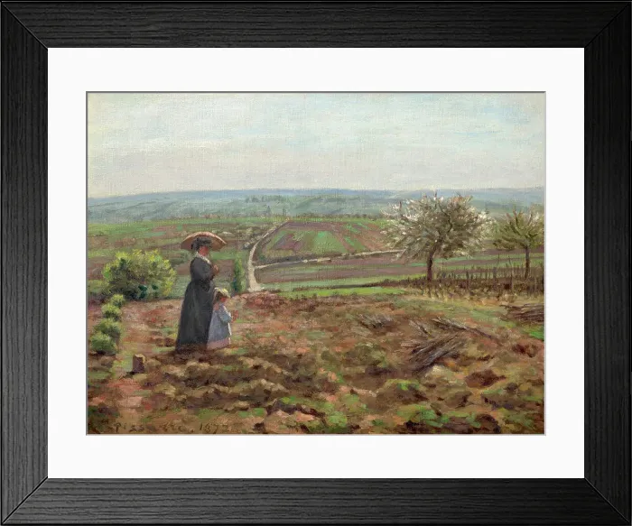 Framed Print : La route de Rouen, les hauteurs de l'Hautil, Pontoise, 1872. Creator: Pissarro, Camille (1830-1903) Framed Print : La route de Rouen, les hauteurs de l'Hautil, Pontoise, 1872. Creator: Pissarro, Camille (1830-1903)