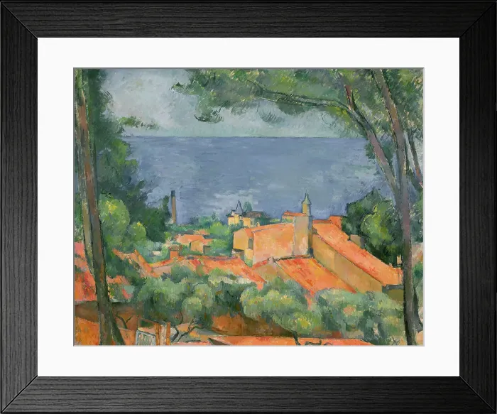 Framed Print : L'Estaque aux toits rouges, 1883-1885. Creator: Cézanne, Paul (1839-1906) Framed Print : L'Estaque aux toits rouges, 1883-1885. Creator: Cézanne, Paul (1839-1906)