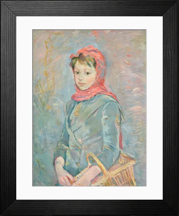 Framed Print : Fillette portant un panier, 1888. Creator: Morisot, Berthe (1841-1895) Framed Print : Fillette portant un panier, 1888. Creator: Morisot, Berthe (1841-1895)