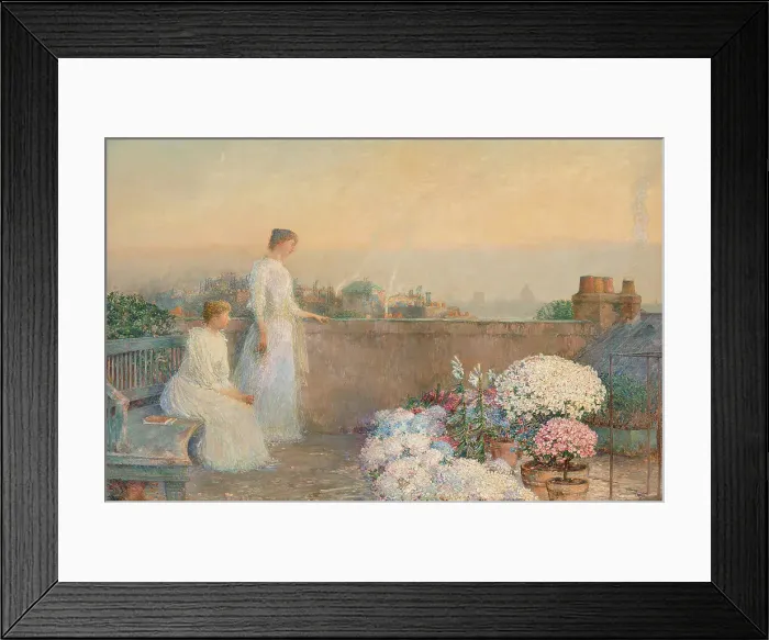 Framed Print : Le Crépuscule (Twilight), c. 1890. Creator: Hassam, Childe (1859-1935) Framed Print : Le Crépuscule (Twilight), c. 1890. Creator: Hassam, Childe (1859-1935)