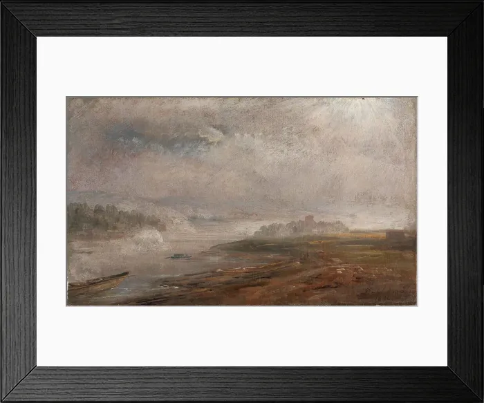 Framed Print : The Elbe on a foggy Morning, 1830. Creator: Dahl, Johan Christian Clausen (1788-1857) Framed Print : The Elbe on a foggy Morning, 1830. Creator: Dahl, Johan Christian Clausen (1788-1857)
