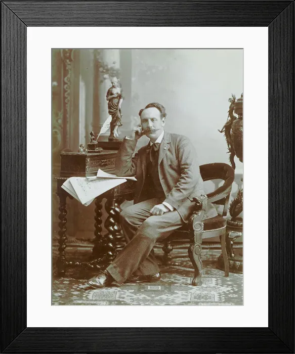 Framed Print : Portrait of the organist and composer Fernand de La Tombelle (1854-1928), 1890. Creator: Photo studio E. Dorsène, Périgueux Framed Print : Portrait of the organist and composer Fernand de La Tombelle (1854-1928), 1890. Creator: Photo studio E. Dorsène, Périgueux
