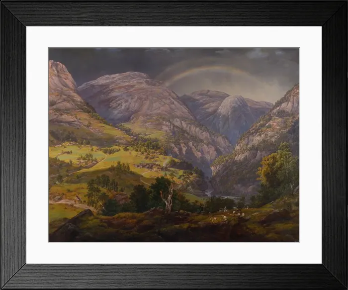 Framed Print : View from Stalheim, 1842. Creator: Dahl, Johan Christian Clausen (1788-1857) Framed Print : View from Stalheim, 1842. Creator: Dahl, Johan Christian Clausen (1788-1857)