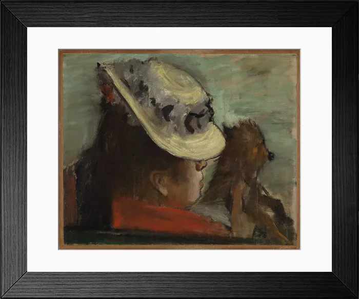 Framed Print : Lady with a Dog, ca 1877-1880. Creator: Degas, Edgar (1834-1917) Framed Print : Lady with a Dog, ca 1877-1880. Creator: Degas, Edgar (1834-1917)