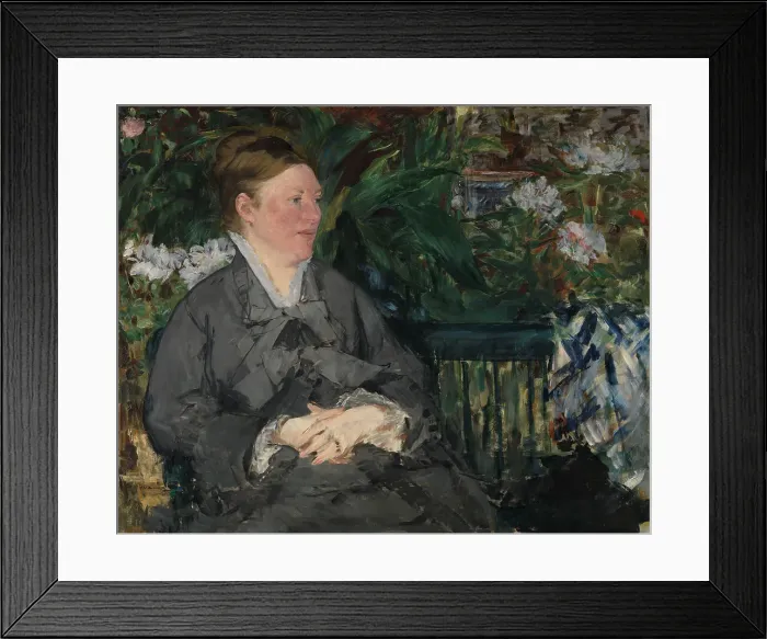 Framed Print : Madame Manet in the Conservatory, 1879. Creator: Manet, Édouard (1832-1883) Framed Print : Madame Manet in the Conservatory, 1879. Creator: Manet, Édouard (1832-1883)