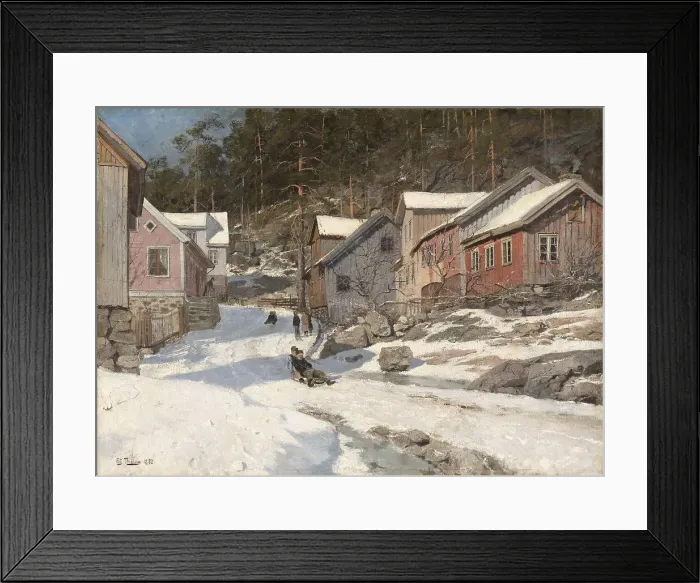 Framed Print : Street in Kragerø, 1882. Creator: Thaulov, Fritz (1847-1906) Framed Print : Street in Kragerø, 1882. Creator: Thaulov, Fritz (1847-1906)