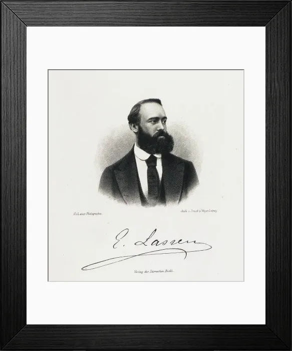 Framed Print : Portrait of the composer, pianist and conductor Eduard Lassen (1830-1904). Creator: Weger, August (1823-1892) Framed Print : Portrait of the composer, pianist and conductor Eduard Lassen (1830-1904). Creator: Weger, August (1823-1892)