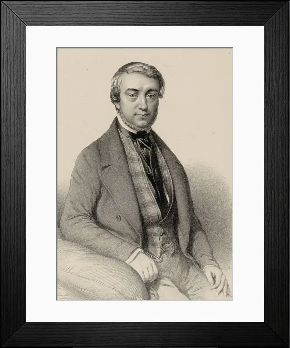 Framed Print : Portrait of the composer Adolphe Le Carpentier (1809-1869), 1860. Creator: Alophe, Marie-Alexandre Menut (1812-1883) Framed Print : Portrait of the composer Adolphe Le Carpentier (1809-1869), 1860. Creator: Alophe, Marie-Alexandre Menut (1812-1883)