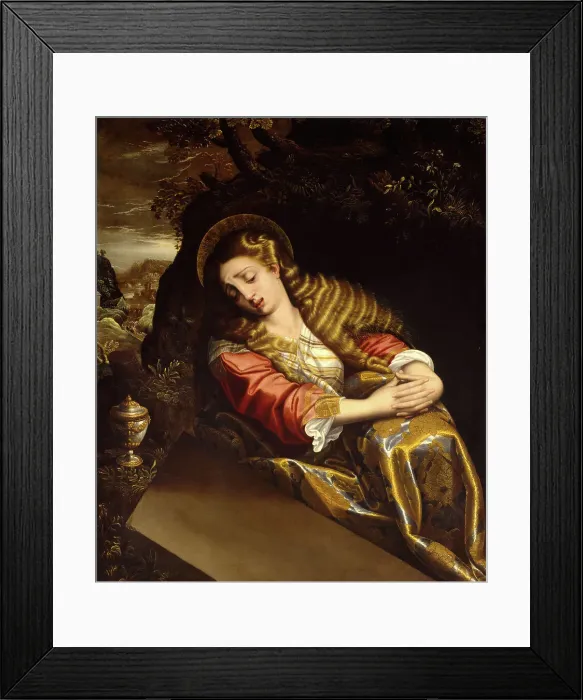 Framed Print : Saint Mary Magdalene at the Tomb, c. 1550-1600. Creator: Anonymous