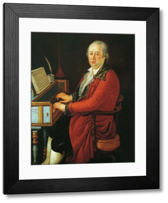 Framed Print : Portrait of the composer Domenico Cimarosa (1749-1801), 1785. Creator: Candido, Francesco Saverio (1768-1807) Framed Print : Portrait of the composer Domenico Cimarosa (1749-1801), 1785. Creator: Candido, Francesco Saverio (1768-1807)