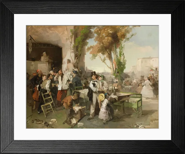 Framed Print : Bulletin Announcing the Peace of Villafranca, 1861-1862. Creator: Induno, Domenico (1815-1878) Framed Print : Bulletin Announcing the Peace of Villafranca, 1861-1862. Creator: Induno, Domenico (1815-1878)