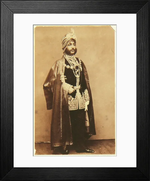 Framed Print : Portrait of Maharaja Duleep Singh (1838-1893), c. 1861. Creator: Anonymous Framed Print : Portrait of Maharaja Duleep Singh (1838-1893), c. 1861. Creator: Anonymous